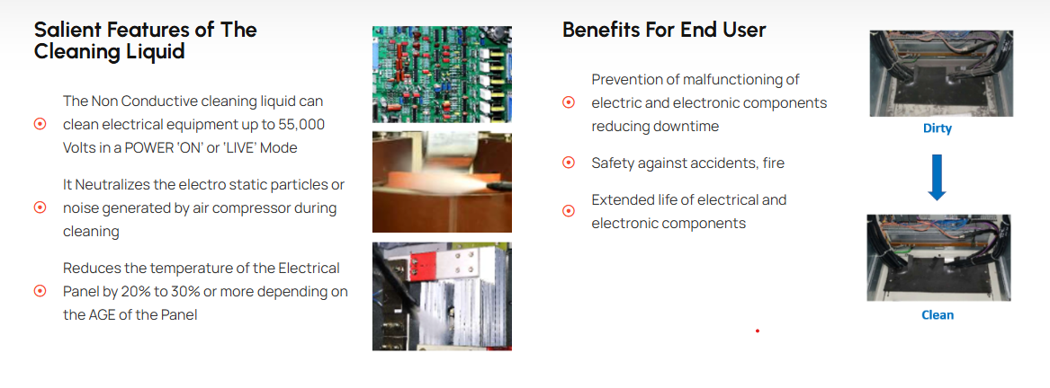 Features and benefits of electrical cleaning liquid